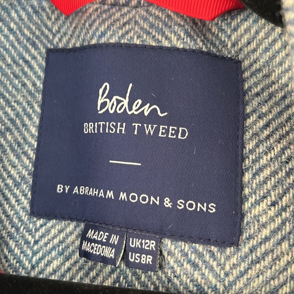 Boden Abraham Moon & Sons British Tweed Blazer in Blue Size US 8R - Picture 3 of 11